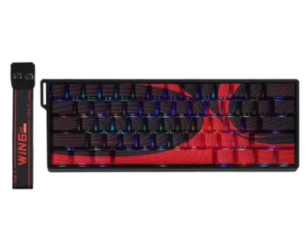 კლავიატურა AULA WIN60 MAX RGB Gaming Keyboard Black/Red (Magnetic Switch), 2 image