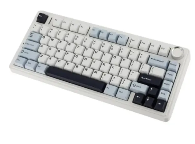 კლავიატურა AULA F75 Gasket Wireless Mechanical Keyboard Blue/White/Purple (Reaper Switch), 2 image