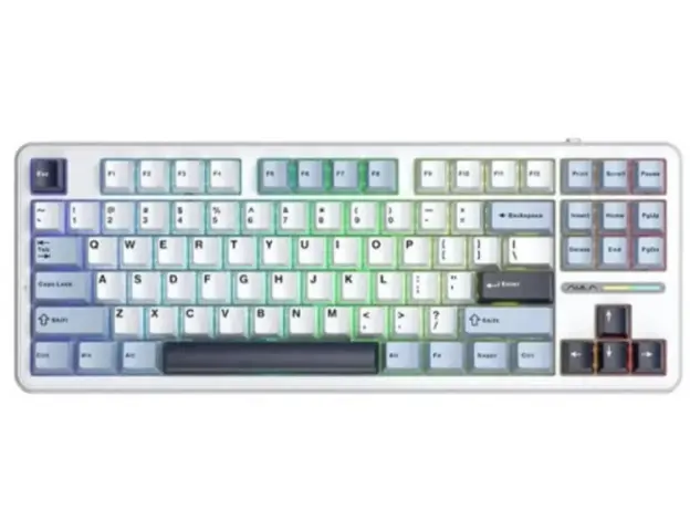 კლავიატურა AULA F87 RGB Mechanical Gaming Keyboard Blue/White/Purple (Graywood V3 Switch)