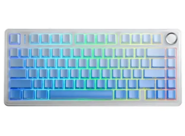 კლავიატურა AULA F75 Pro RGB Mechanical Keyboard Glacier White/Gradient Blue (Star Vector Switch)