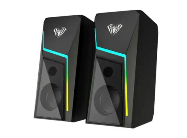დინამიკი AULA N-521 2.0 Wired RGB Gaming Speakers 6W Black, 2 image
