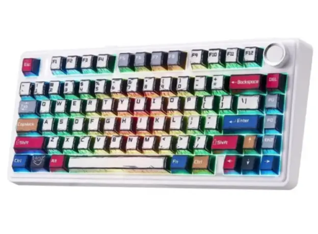 კლავიატურა AULA F75 Wireless Mechanical Keyboard Comics Keycap (Reaper Switch), 2 image
