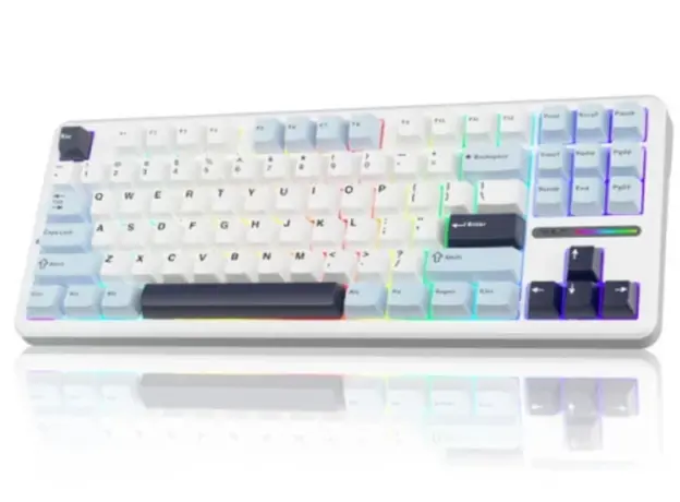 კლავიატურა AULA F87 RGB Mechanical Gaming Keyboard Blue/White/Purple (Graywood V3 Switch), 2 image