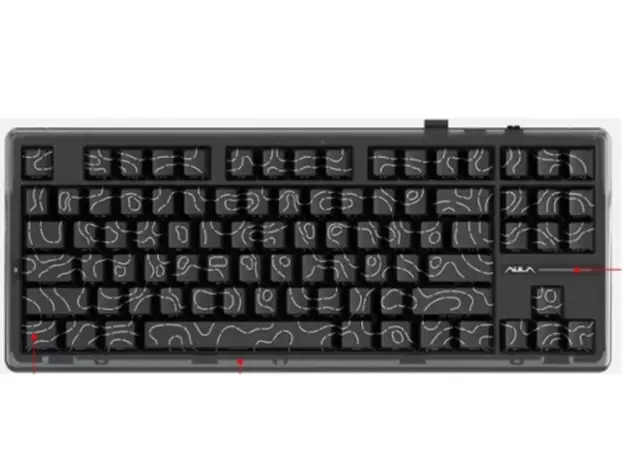 კლავიატურა AULA F87 PRO RGB Mechanical Gaming Keyboard Black Gradient (Kayhua Intelligent Switch)