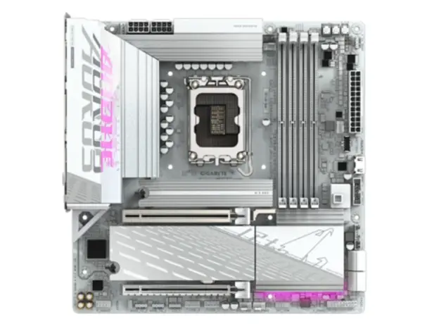 დედა დაფა Gigabyte B860M AORUS ELITE WIFI6E ICE 1.0 4DDR5 LGA1851 - 9MB86MLI6-00-G10, 2 image