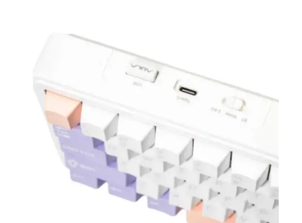 კლავიატურა AULA F65 Wireless Mechanical Keyboard Pink/White/Purple (Nimbus switch), 4 image