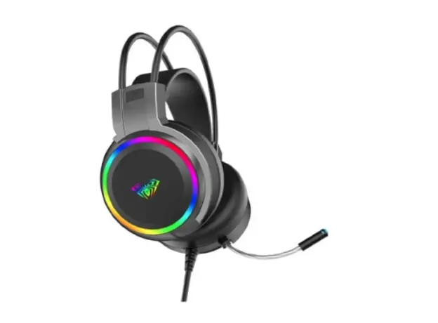 ყურსასმენი AULA S608 RGB Wired Gaming Headset With Adjustable Mic Black, 3 image