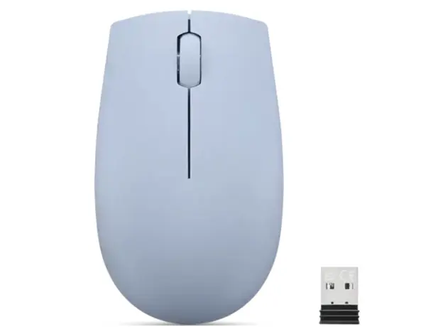 მაუსი Lenovo 300 Wireless Compact Mouse (Frost Blue) with battery, 5 image
