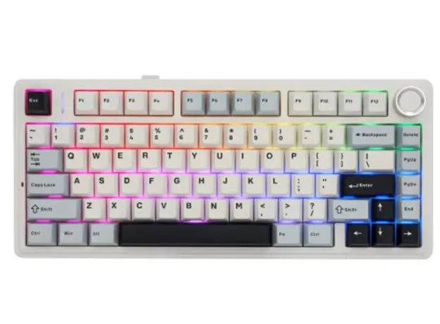 კლავიატურა AULA F75 Gasket Wireless Mechanical Keyboard Blue/White/Purple (Reaper Switch)