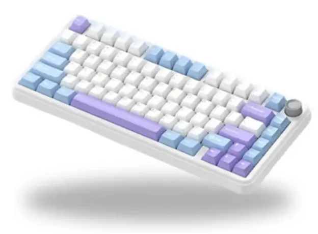 კლავიატურა AULA F75 Wireless Mechanical Keyboard Gradient White/Blue/Purple (Star Vector Switch), 2 image