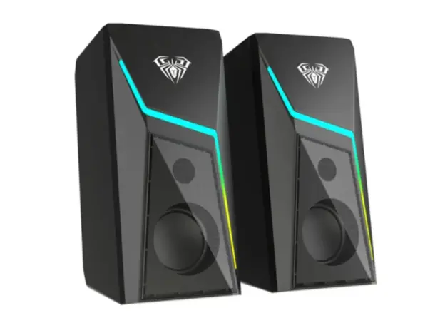 დინამიკი AULA N-521 2.0 Wired RGB Gaming Speakers 6W Black, 3 image