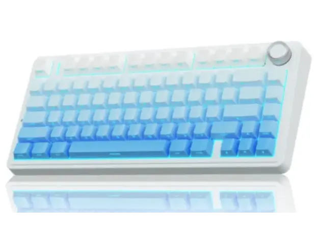 კლავიატურა AULA F75 Pro RGB Mechanical Keyboard Glacier White/Gradient Blue (Star Vector Switch), 2 image