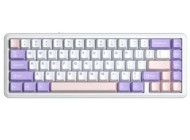 კლავიატურა AULA F65 Wireless Mechanical Keyboard Pink/White/Purple (Nimbus switch)