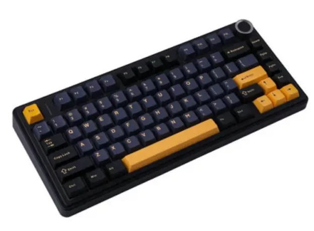 კლავიატურა AULA F75 Wireless Mechanical Keyboard Black/Dark Blue/Orange (Reaper Switch), 2 image