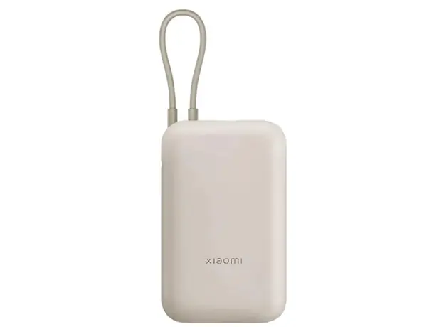 პორტატული დამტენი Xiaomi Power Bank 10000mAh (Integrated Cable) Tan GL