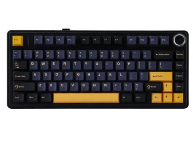 კლავიატურა AULA F75 Wireless Mechanical Keyboard Black/Dark Blue/Orange (Reaper Switch)