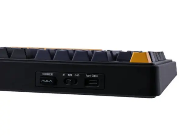 კლავიატურა AULA F75 Wireless Mechanical Keyboard Black/Dark Blue/Orange (Reaper Switch), 3 image