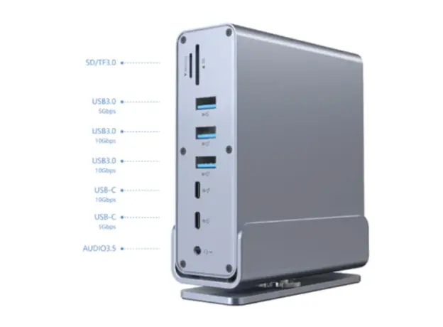 დოქ სადგური Gembird A-CF-COMBO15-01 USB Type-C 15-in-1 multi-port Adapter, 5 image