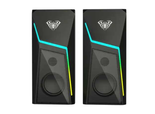 დინამიკი AULA N-521 2.0 Wired RGB Gaming Speakers 6W Black, 4 image