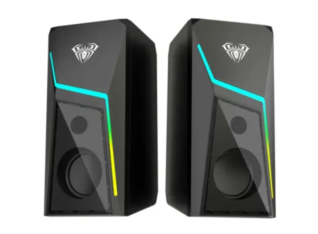 დინამიკი AULA N-521 2.0 Wired RGB Gaming Speakers 6W Black