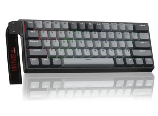 კლავიატურა AULA WIN60 HE Pro RGB Mechanical Keyboard Light Grey/Dark Grey (Meteor Magnetic Switch), 3 image