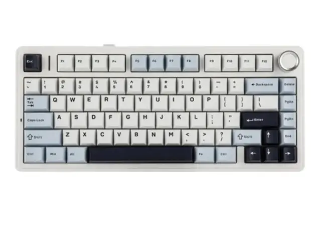 კლავიატურა AULA F75 Gasket Wireless Mechanical Keyboard Blue/White/Purple (Reaper Switch), 3 image