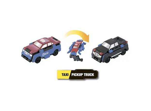 სათამაშო მანქანა TransRacers Taxi & Pickup truck, 2 image