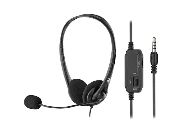 ყურსასმენი 2E 2E-CH11SJ PC Headset CH11, On-Ear, 3.5mm - 2*3.5mm Black