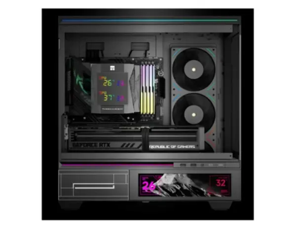ქულერი THERMALRIGHT Royal Knight 120 Digital BLACK CPU Universal Cooler, 3 image