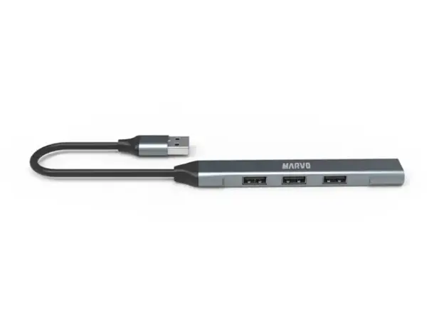 USB ჰაბი Marvo USB (3.0) hub 4-port, UH-ATC01, metal, 2 image