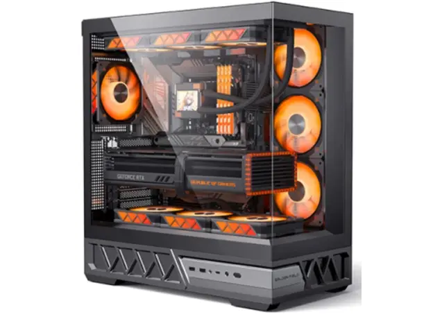 კომპიუტერის ქეისი Golden Field BALANCE WORLD 1 Black 7x120mm RGB Fans