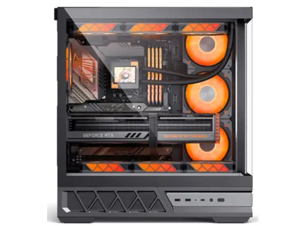 კომპიუტერის ქეისი Golden Field BALANCE WORLD 1 Black 7x120mm RGB Fans, 3 image