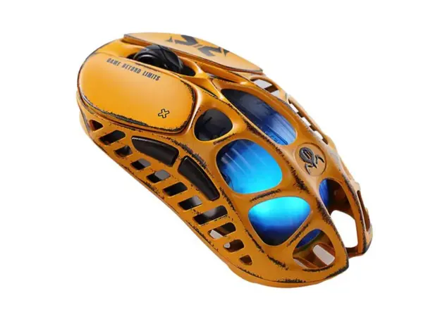 მაუსი GravaStar Mercury X Pro, 8K, BT/WL/USB-A, RGB, Battle-Worn Yellow, 2 image