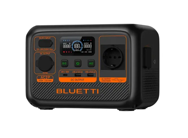 ელექტრო სადგური Bluetti AC2P, 230,4Wh, USB-C, USB-A, Power Station, Black, 3 image
