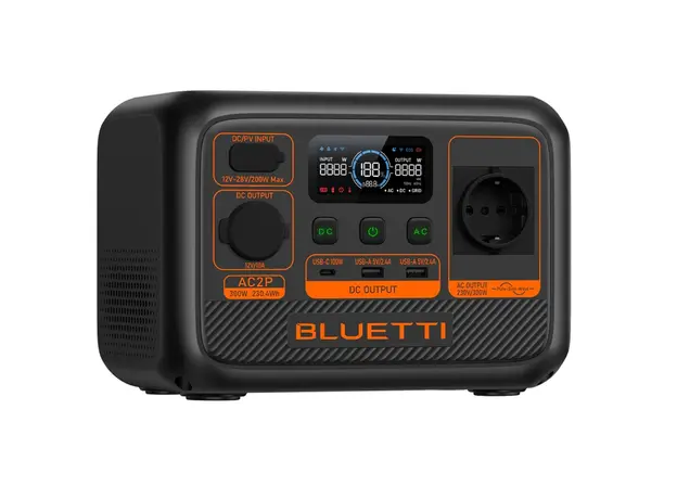 ელექტრო სადგური Bluetti AC2P, 230,4Wh, USB-C, USB-A, Power Station, Black, 2 image