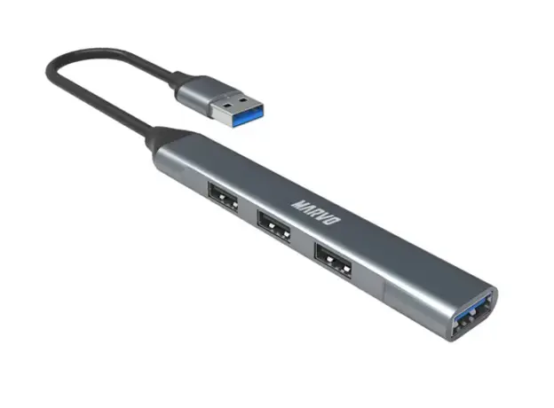 USB ჰაბი Marvo USB (3.0) hub 4-port, UH-ATC01, metal, 3 image