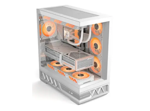 კომპიუტერის ქეისი Golden Field BALANCE WORLD 1 WHITE 7x120mm RGB Fans, 2 image