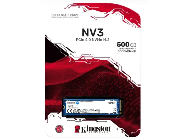 მყარი დისკი Kingston 500G NV3 M.2 2280 PCIe 4.0 NVMe SSD, 3 image