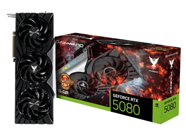 ვიდეო დაფა Gainward RTX5080 PHOENIX GS 16GB GDDR7 256bit 3-DP HDMI