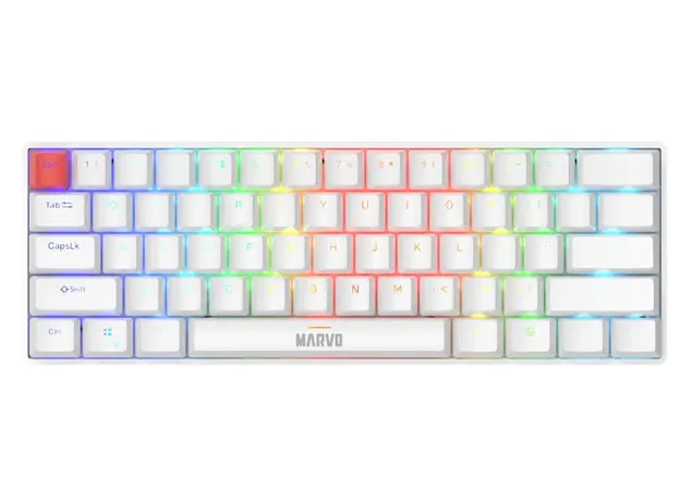 კლავიატურა MARVO Saber wired mechanical gaming keyboard RGB lighting White