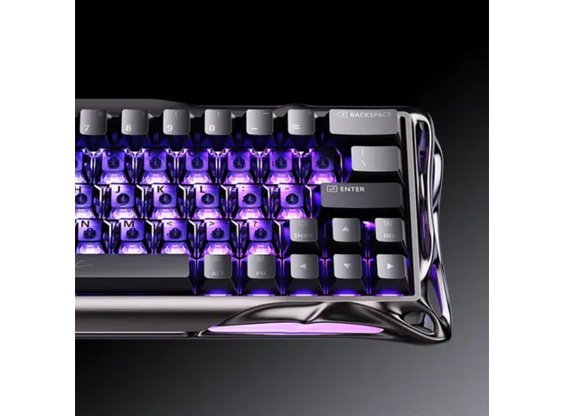 კლავიატურა GravaStar Mercury V60 Pro 60keys, GravaStar Blackcore, USB-A, 8k,RGB, GunMetal, 2 image
