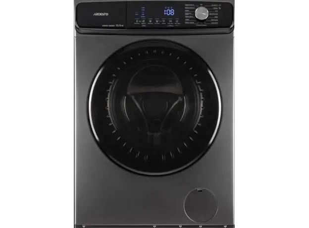 სარეცხი მანქანა საშრობით ARDESTO front load Black Mars, 10(6)kg, 1400, A+++, 60cm, display, steam, inverter, silver
