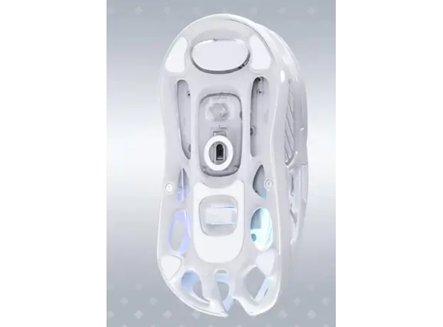 მაუსი GravaStar Mercury M2, BT/WL/USB-A, RGB, Opaline White, 2 image