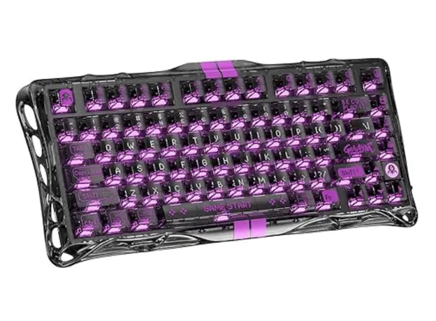 კლავიატურა GravaStar Mercury V75 Lite 75keys, Blackcore, USB-A, Transparent Black