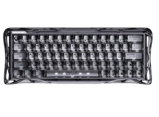 კლავიატურა GravaStar Mercury V60 60keys, UFO Magnetic Gaming, 8K, USB-A, RGB, Onyx Crystal