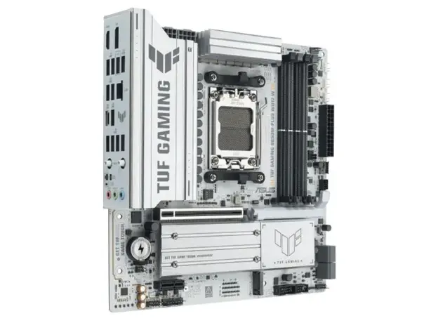 დედა დაფა ASUS Motherboard TUF GAMING B850M-PLUS WIFI7 W sAM5 B850 4xDDR5 M.2 HDMI DP Wi-Fi BT mATX white