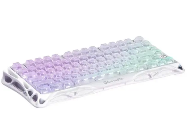 კლავიატურა GravaStar Mercury K1 Lite 80keys, GravaStar x BSUN Grey, BT/WL/USB, RGB, Crystal Aurora, 4 image