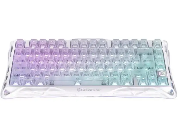 კლავიატურა GravaStar Mercury K1 Lite 80keys, GravaStar x BSUN Grey, BT/WL/USB, RGB, Crystal Aurora, 3 image