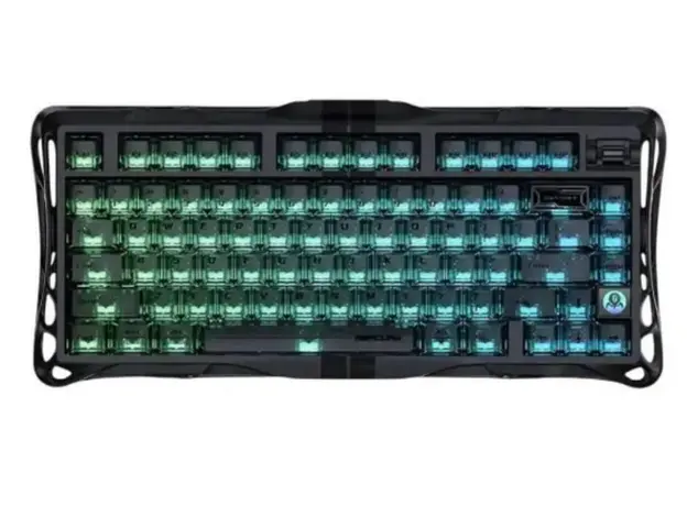 კლავიატურა GravaStar Mercury V75 80keys, Magnetic Jade Pro, 8K, USB-A, RGB, Stealth Black