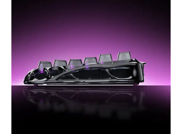 კლავიატურა GravaStar Mercury V75 Lite 75keys, Blackcore, USB-A, Transparent Black, 5 image